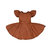 Girls Quilted Nylon Pinafore Dress - Rust - Rust