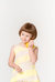 Girls Sleeveless Peplum Top with Side Tails | Yellow OM492