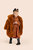 Kids Faux Fur Coat - Rust