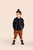 Kids Layered Nylon Shorts with Leggings l Rust OM626