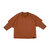 Kids Layered Nylon Top With Jersey Sleeve l Rust - Rust