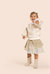 Kids Organza & Terry Sweatshirt - Beige