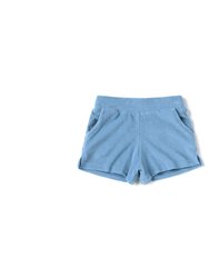Kids Running Shorts in Terry | Blue OM498 - Blue
