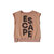 Kids Sleeveless Pullover Terry Top With Escape Print | Mocha OM506 - Mocha