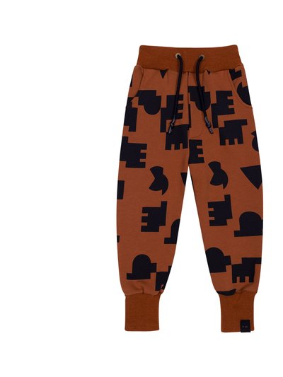 OMAMImini Kids Terry Printed Joggers I Rust product