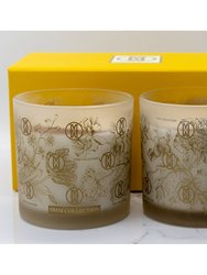 2 Pc Candle Set - Garden Jewel Natural Soy 2 Wick Aroma Therapy