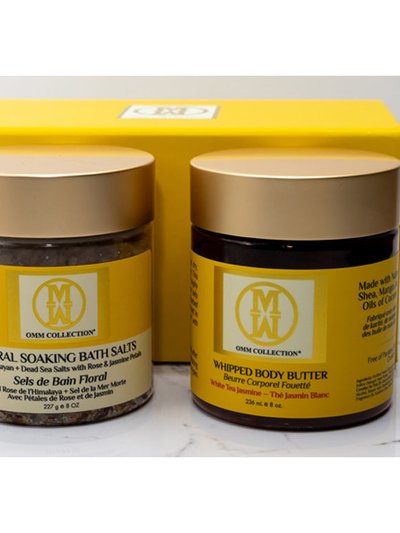 OMM Collection 2 Pc set - Body Butter (White Tea Jasmine) + Himalayan Floral Salt (Jasmine Rose) product