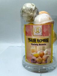 21 Pc Bath Bombs + Display Acrylic Jar - Large 4.5oz