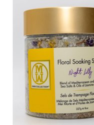 Floral Soaking Bath Salts Night Lily 8 oz