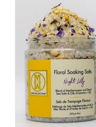 Floral Soaking Bath Salts Night Lily 8 oz