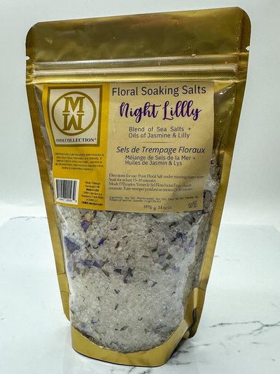 OMM Collection Floral Soaking Bath Salts Night Lily Bag 14 oz product