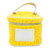 Ostrich Style Large Beauty Bag - Yellow/White