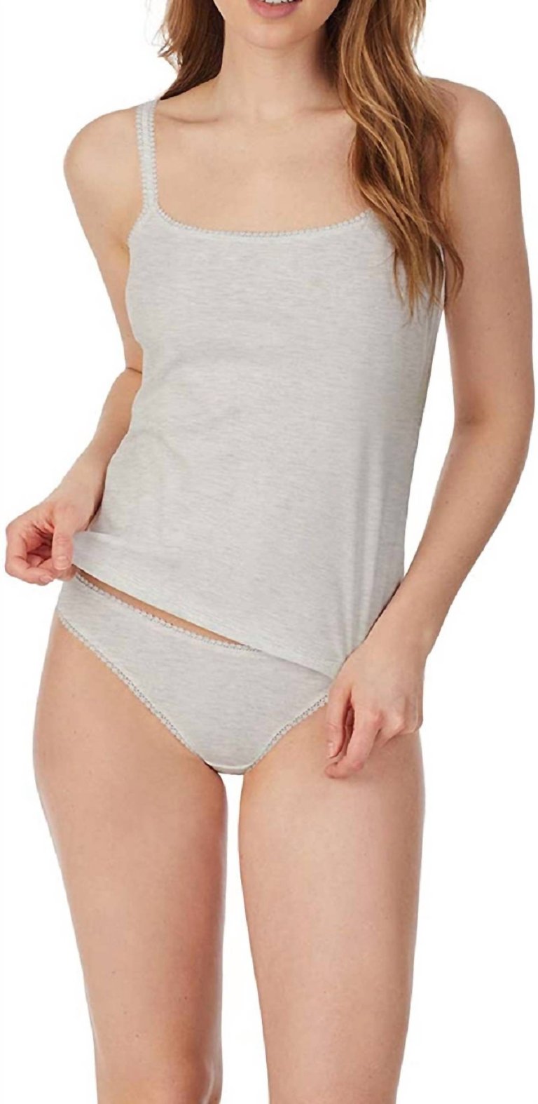 Cabana Cotton Camisole In Heather Grey - Heather Grey