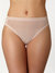 Mesh Hi Cut Brief Panty In Champagne - Champagne