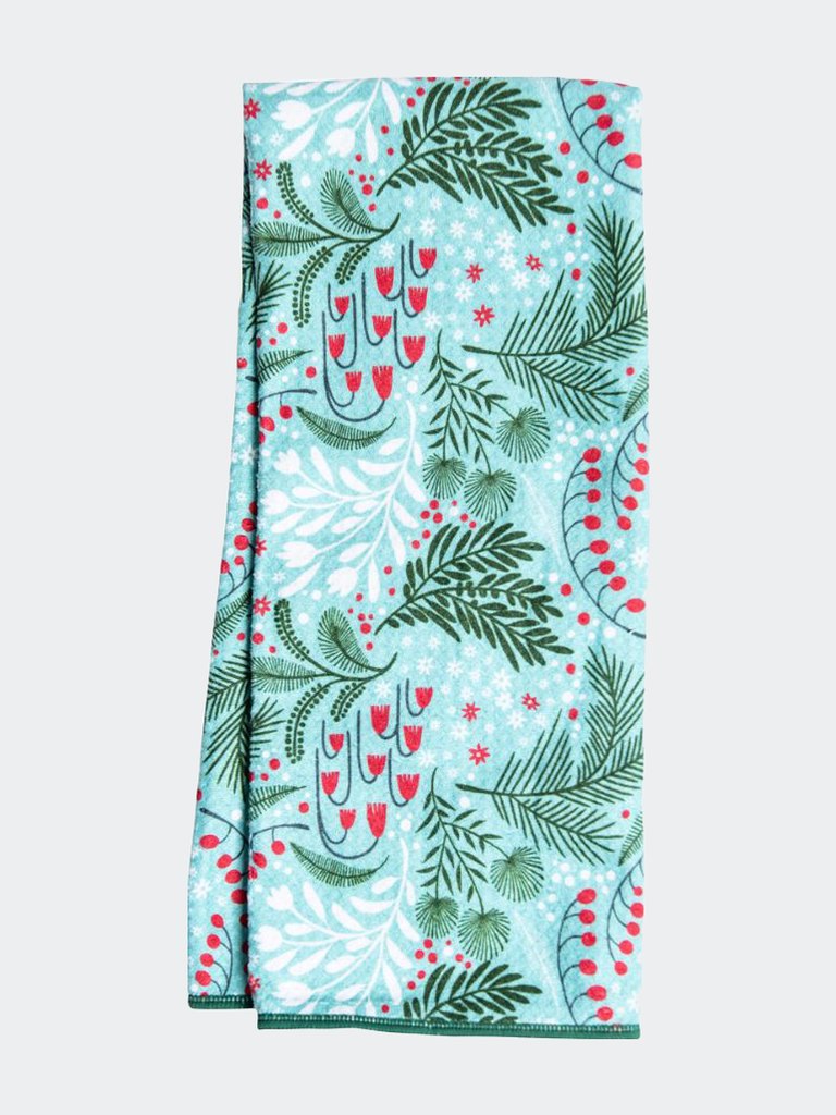 Anywhere Towel - Evergreen Foliage - Turquoise