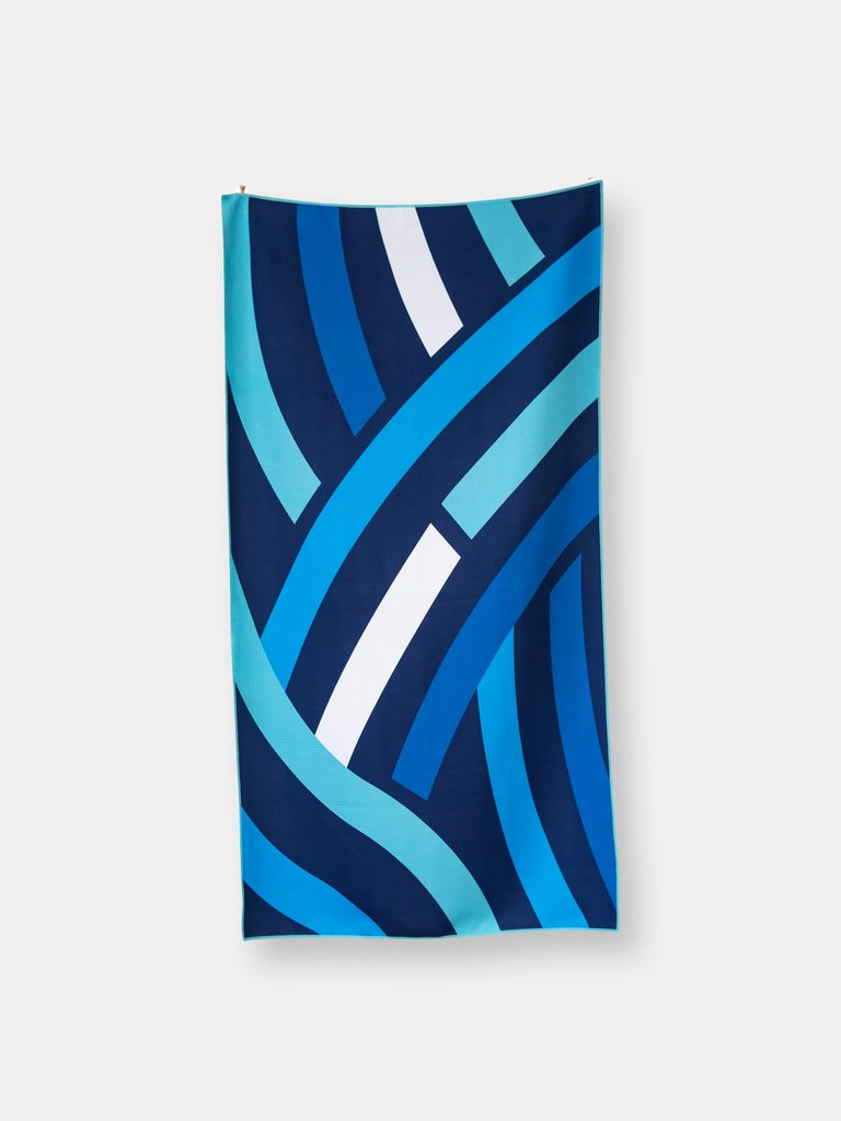 Go Anywhere Towel - Waves - Blue