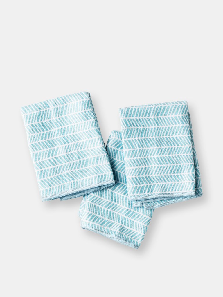 Mighty Mini's Towel Set- Branches - Turquoise Branches