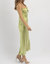 Emi Satin Dress In Lime