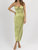 Emi Satin Dress In Lime