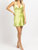 Satin Cowl Neck Mini Dress In Apple Green - Apple Green