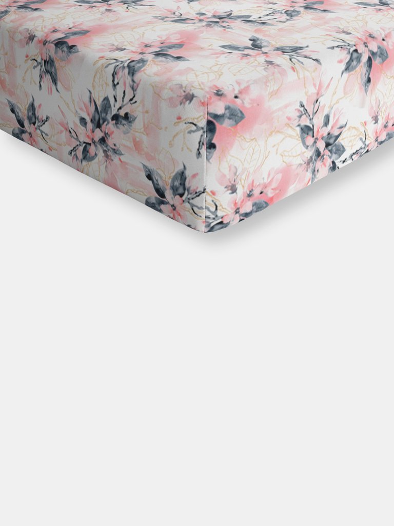 Crib Sheet - Pink/White Floral