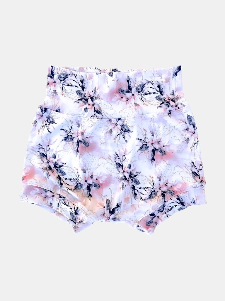 Kids Shorties - Pink Floral.