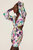 Abstract Floral Balloon Sleeve Romper - Abstract Floral