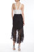 Black White Combo Cutout High-Low Dress - Black White