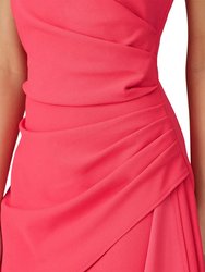 Hot Pink Racerback Cocktail Dress