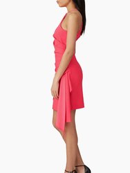 Hot Pink Racerback Cocktail Dress - Hot Pink