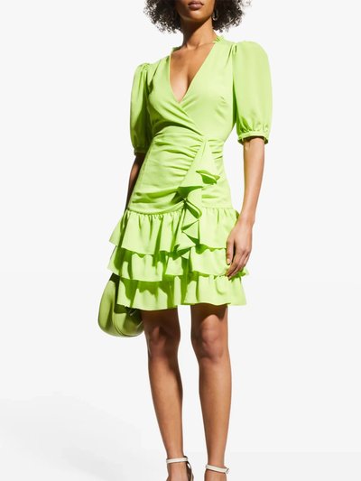 ONE33 SOCIAL Lime Tiered Ruffle Day Dress product