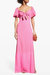 Pink Cutout Puff Sleeve Maxi Dress - Pink