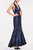 The Alessandra | Blue Lame Gown