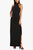The Angelina | Black Halter Neck Side Slit Gown - Black