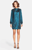 The Aria Dress | Turquoise Balloon Sleeve Metallic Mini Dress - Turquoise