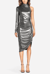 The Ariana | Foil Knit Cocktail Dress - Sleek Gray