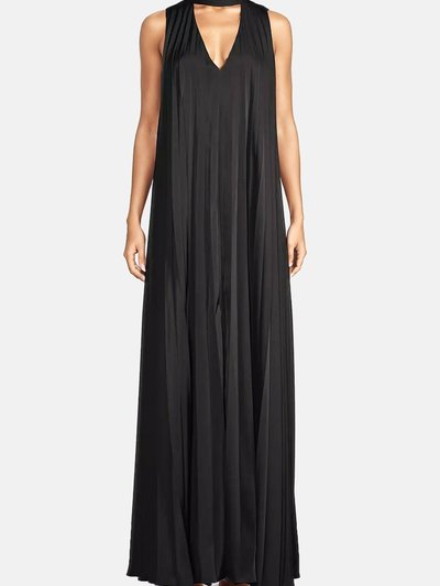 ONE33 SOCIAL The Cami | Black High Neck Pleated Gown product