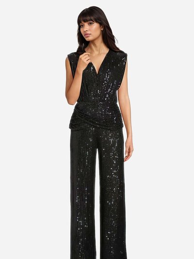 ONE33 SOCIAL The Cara | Black Sequin Jumpsuit product