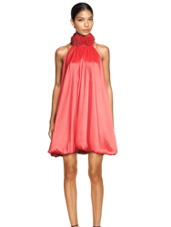 The Carissa | Bubble Hem Cocktail Dress - Coral