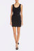 The Celeste | Black Column Cocktail Dress