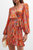 The Daria | Sequin Wrap Dress - Orange