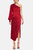 The Elana | Ruby One-Shoulder Midi Cocktail Dress