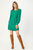 The Fiona Cocktail Dress - Green Sleeved