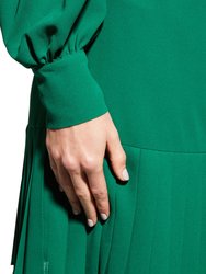 The Fiona Cocktail Dress - Green Sleeved