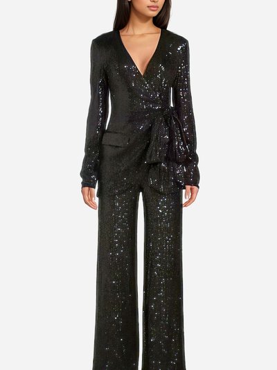 ONE33 SOCIAL The Frankie | Black Sequin Wrap Jacket product