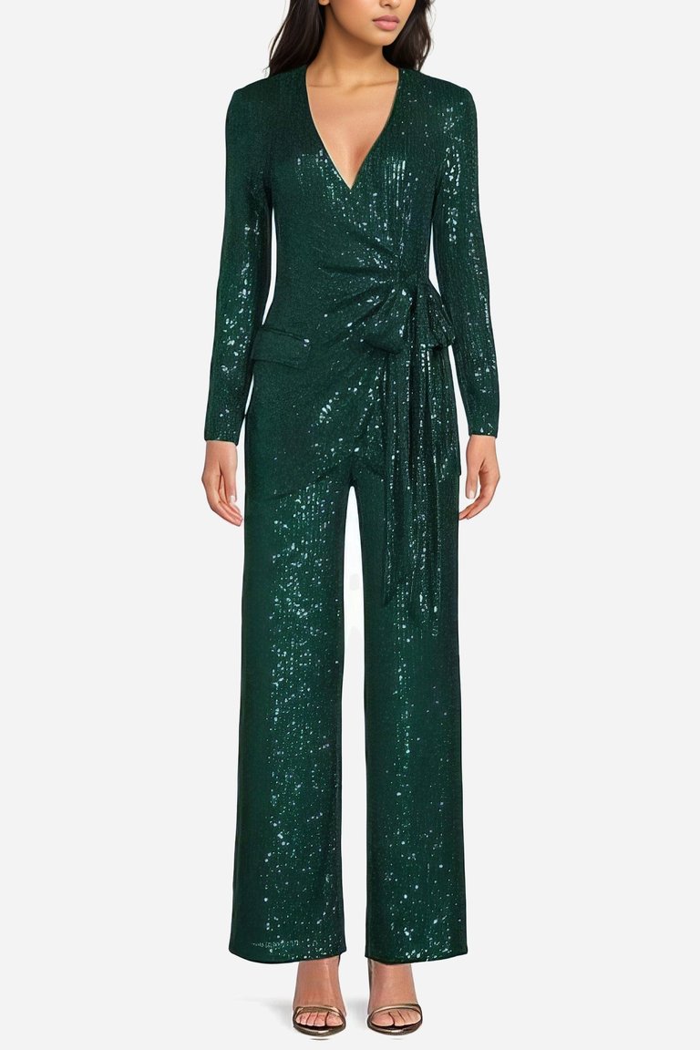 The Frankie | Emerald Green Sequin Pant - Emerald