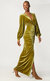 The Gabrielle | Stretch Velvet Gown - Chartreuse Green