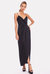 The Hayes Black Faux Wrap Gown