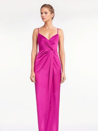 ONE33 SOCIAL The Hayes | Fuchsia Faux Wrap Gown product