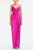 The Hayes | Fuchsia Faux Wrap Gown